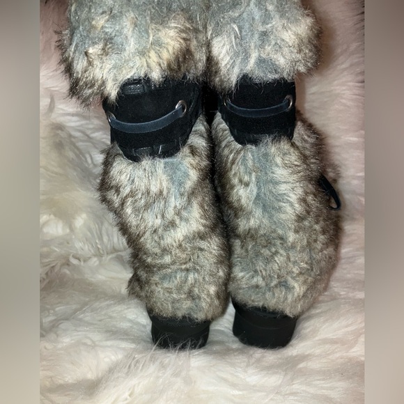 Suede Faux fur NATURALIZER womens wedge mid calf boots - Picture 5 of 15